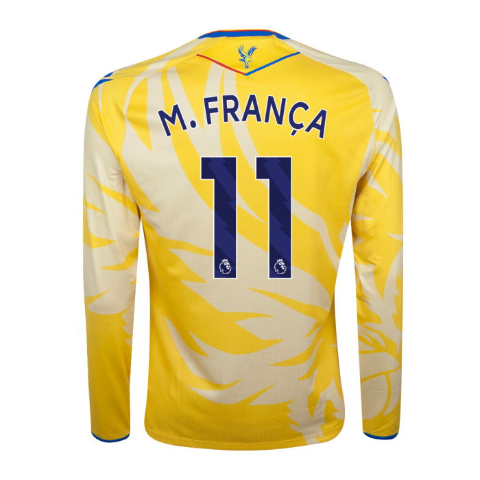 2425 eagle yellow long sleeved body fit shirt m.franca 11 Collection - Crystal Palace Shirts