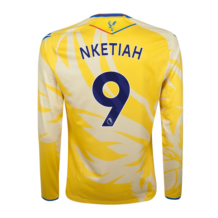 2425 eagle yellow long sleeved body fit shirt nketiah 9 Collection - Crystal Palace Shirts