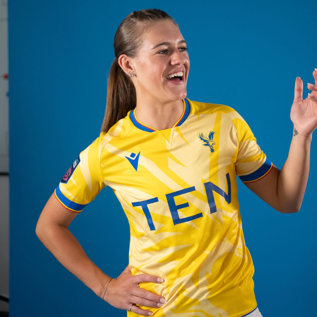 2425 eagle yellow shirt – cpfc women with custom printing Collection - Crystal Palace Shirts