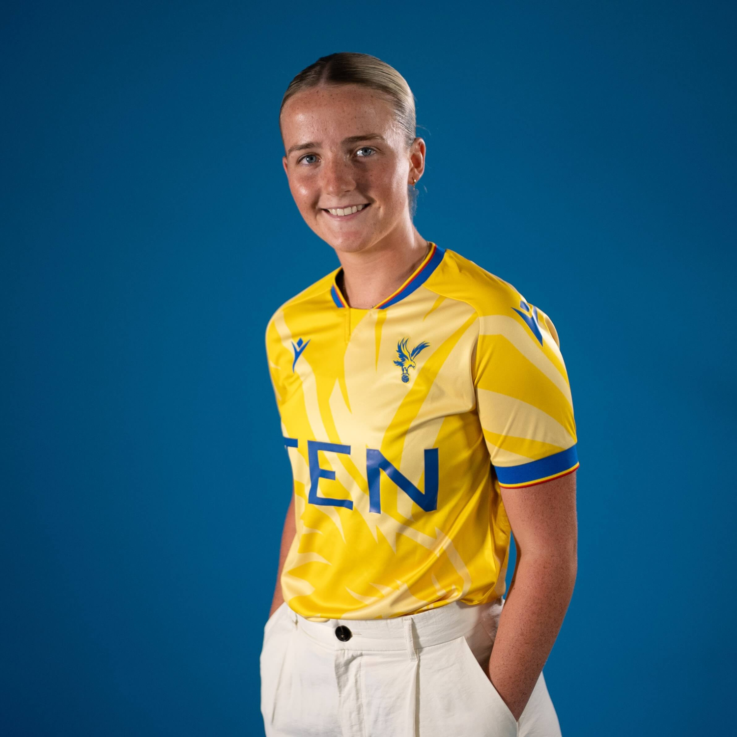 2425 eagle yellow shirt – cpfc women with custom printing Collection - Crystal Palace Shirts